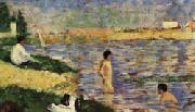 Georges Seurat Study for A Bathing Place at Asnieres painting